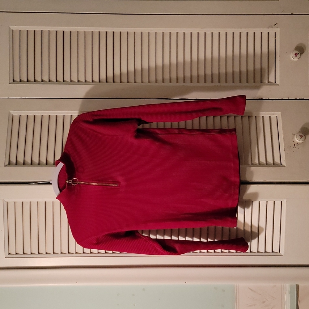 Deep Red Erika & Company Long Sleeve Shirt